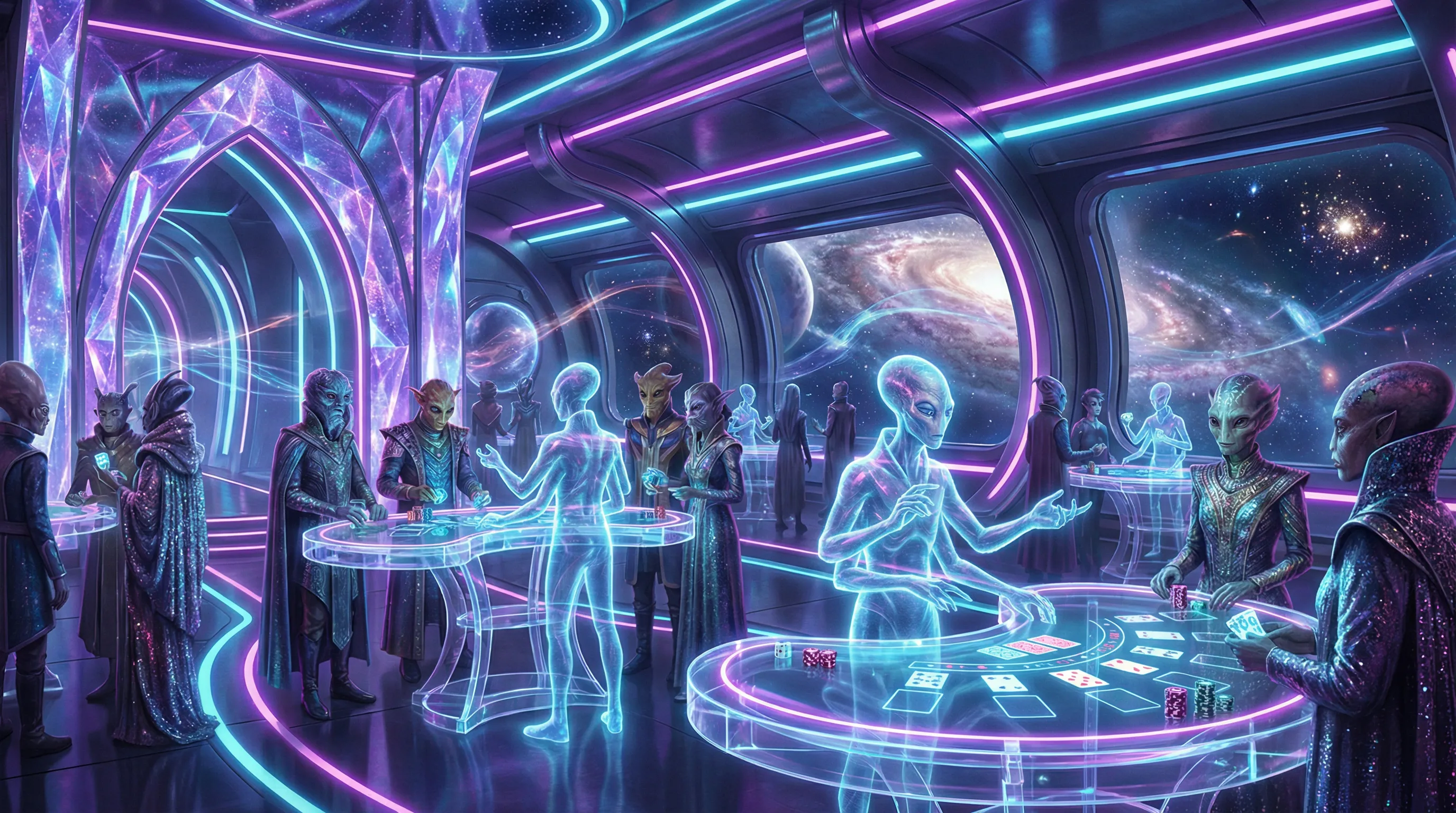 Interior do cassino ao vivo pixbet com dealers holográficos